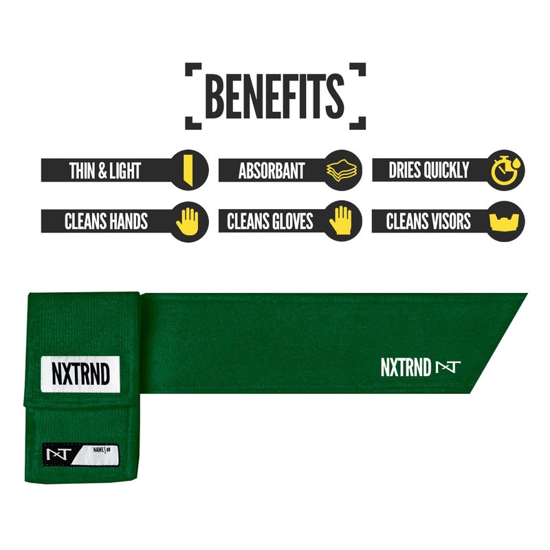 NXT NXTRND Nxtrnd Streamer Football Towel  Thin Sports Towel  Dries Hands & Football Accessories (Dark Green) - Image 3